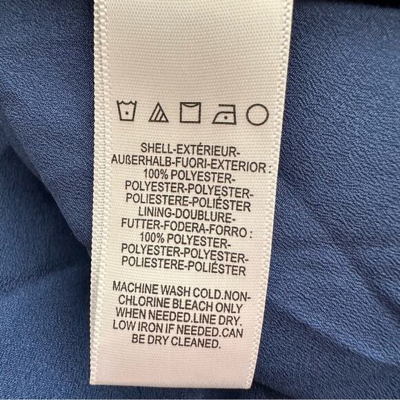 Dress The Population Blue Cambria Knot Tie Bodice Formal Evening Dress Large NEW - Picture 11 of 13